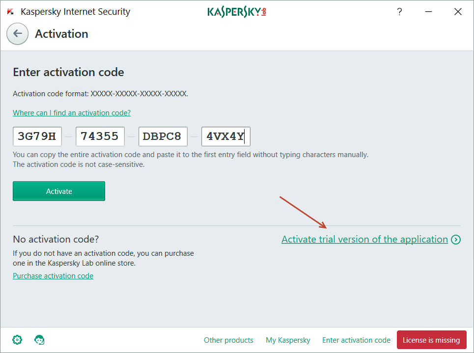 Kaspersky antivirus trial