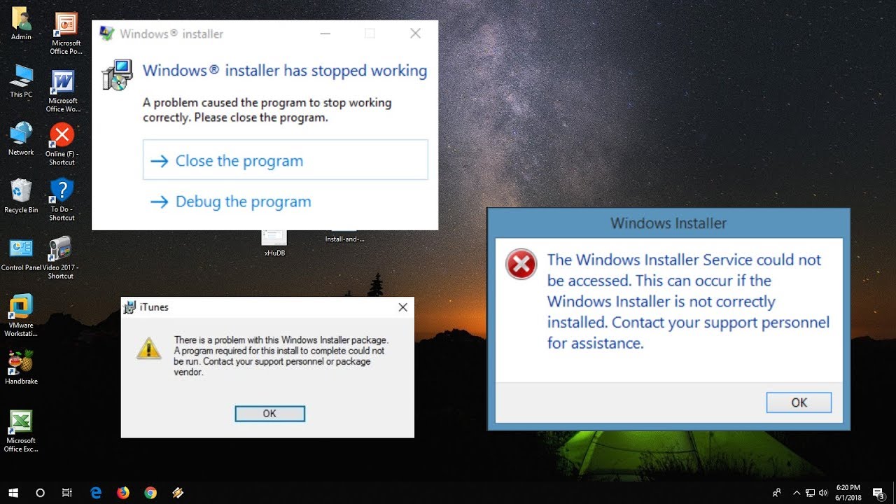 Windows Installer Not Working
